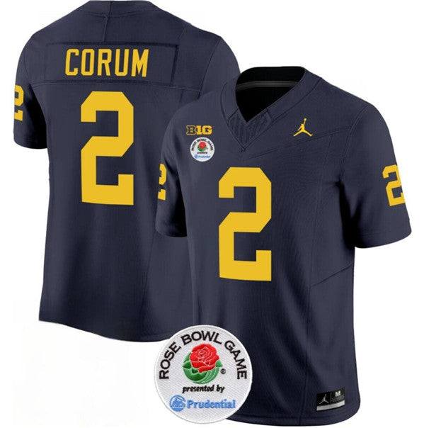 Blake Corum Michigan Wolverines navy FUSE jersey