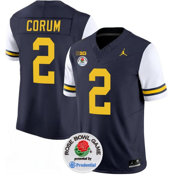 Blake Corum Michigan Wolverines navy-white FUSE jersey