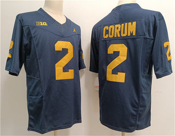 Blake Corum Michigan Wolverines navy FUSE jersey