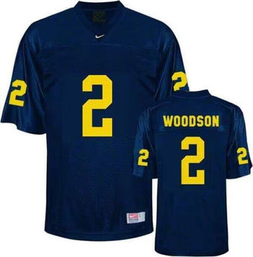 Charles Woodson Michigan Wolverines navy jersey