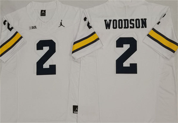 Charles Woodson Michigan Wolverines white FUSE jersey