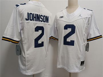 Will Johnson Michigan Wolverines white FUSE jersey
