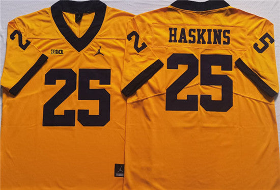 HASKINS Michigan Wolverines yellow jersey