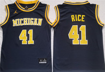 Glen Rice Michigan Wolverines navy jersey