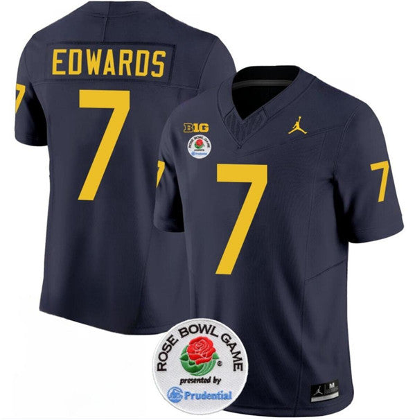 Donovan Edwards Michigan Wolverines navy FUSE jersey