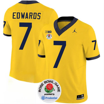 Donovan Edwards Michigan Wolverines yellow FUSE jersey