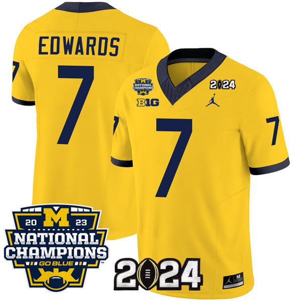 Donovan Edwards Michigan Wolverines yellow FUSE jersey