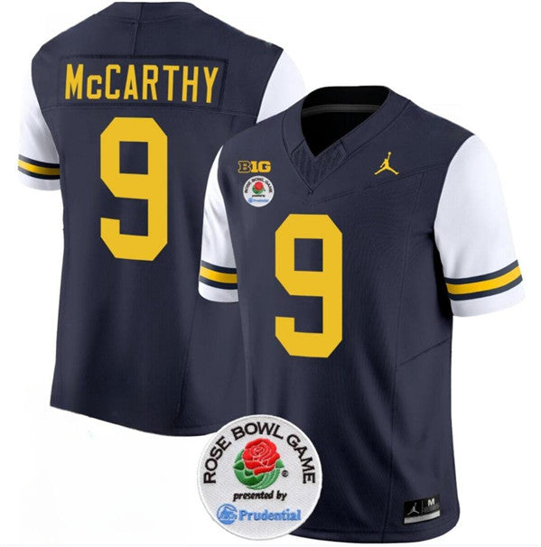 JJ McCarthy Michigan Wolverines navy-white FUSE jersey