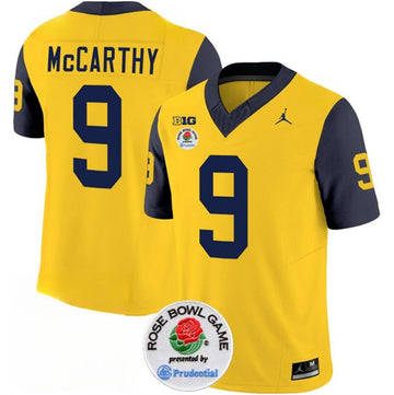 JJ McCarthy Michigan Wolverines yellow-navy FUSE jersey