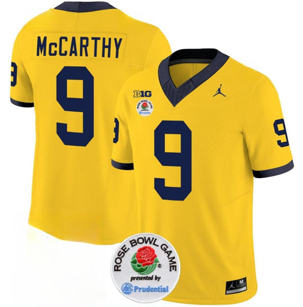 JJ McCarthy Michigan Wolverines yellow FUSE jersey