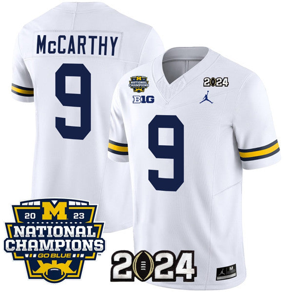 JJ McCarthy Michigan Wolverines white FUSE jersey