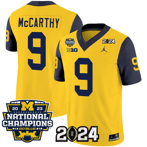JJ McCarthy Michigan Wolverines yellow-navy FUSE jersey