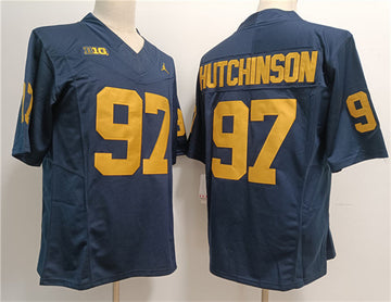 Aidan Hutchinson Michigan Wolverines navy FUSE jersey
