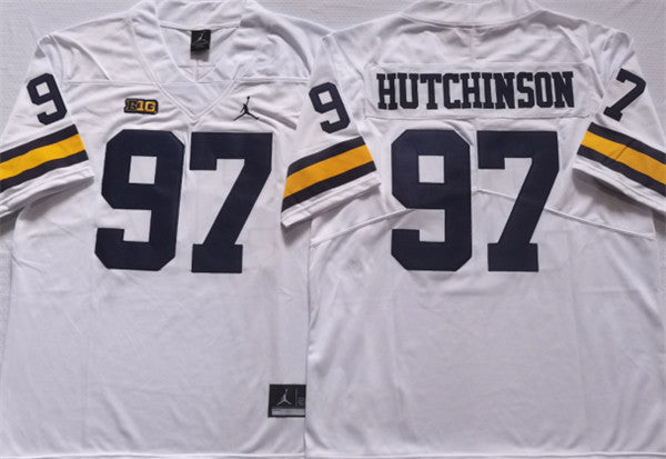 HUTCHINSON Michigan Wolverines white jersey