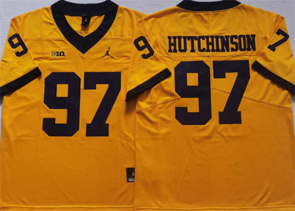 HUTCHINSON Michigan Wolverines yellow jersey
