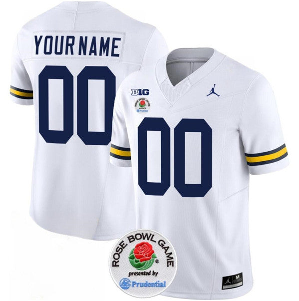 Custom Michigan Wolverines white FUSE jersey