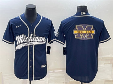 Michigan Wolverines navy jersey