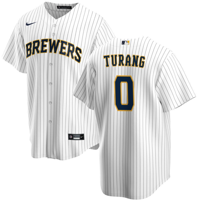 Brice Turang Milwaukee Brewers cream jersey