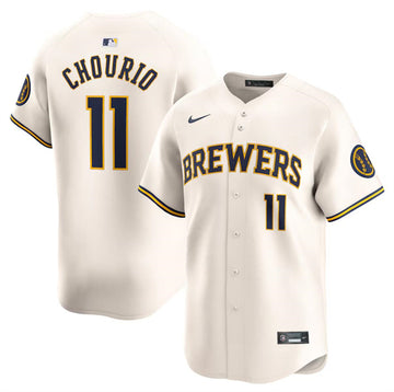 Jackson Chourio Milwaukee Brewers cream Home jersey