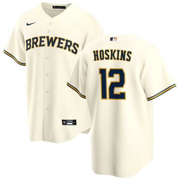 Rhys Hoskins Milwaukee Brewers cream jersey
