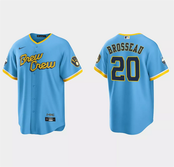 Mike Brosseau Milwaukee Brewers blue City Connect jersey