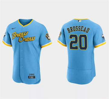 Mike Brosseau Milwaukee Brewers blue City Connect jersey