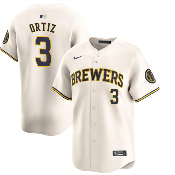 Joey Ortiz Milwaukee Brewers cream Home jersey