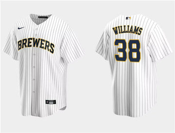 Devin Williams Milwaukee Brewers white jersey