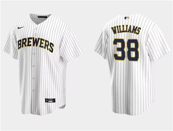 Devin Williams Milwaukee Brewers white jersey