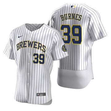 Corbin Burnes Milwaukee Brewers white jersey