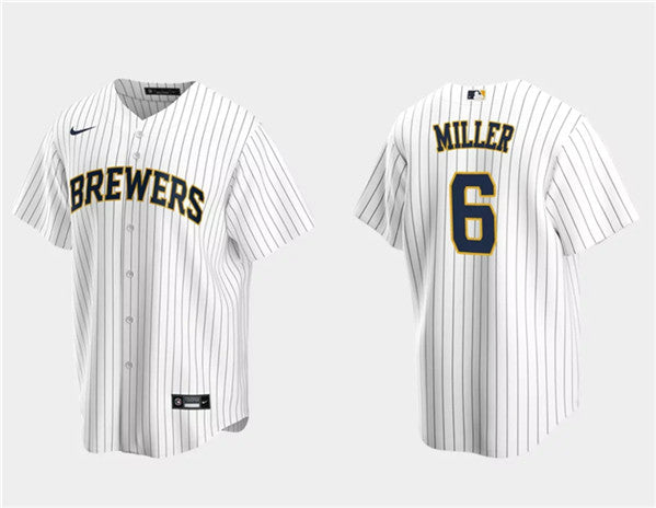 Owen Miller Milwaukee Brewers white jersey