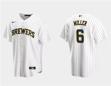 Owen Miller Milwaukee Brewers white jersey
