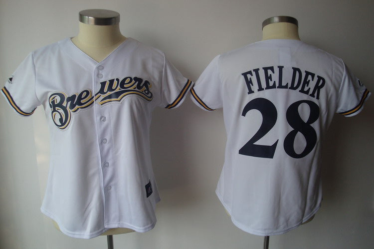 Custom Milwaukee Brewers white Alternate jersey