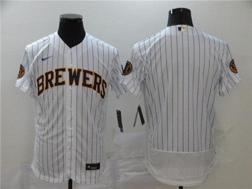 Custom Milwaukee Brewers white jersey