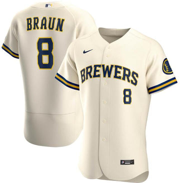 Milwaukee Brewers cream jersey