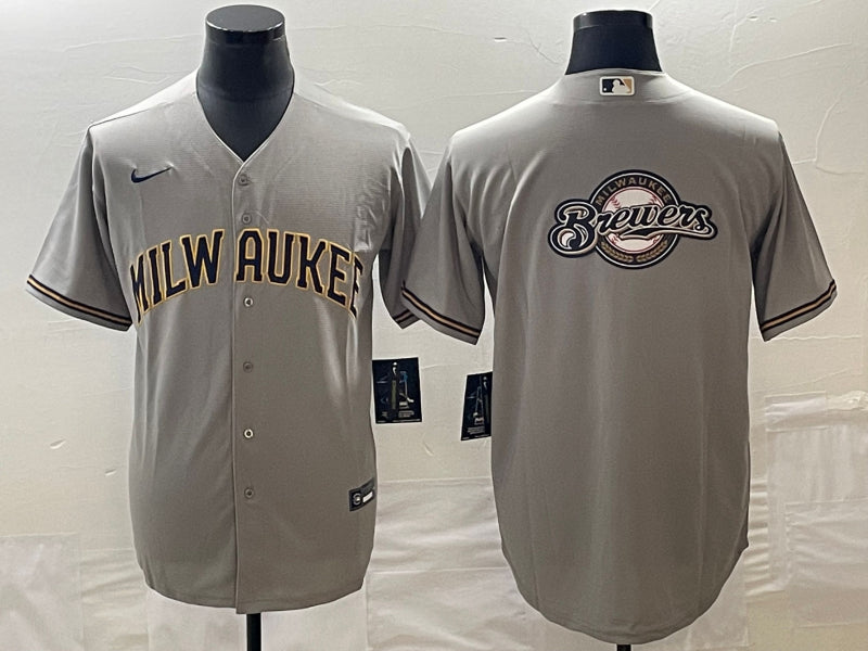 Milwaukee Brewers gray jersey
