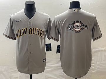 Milwaukee Brewers gray jersey
