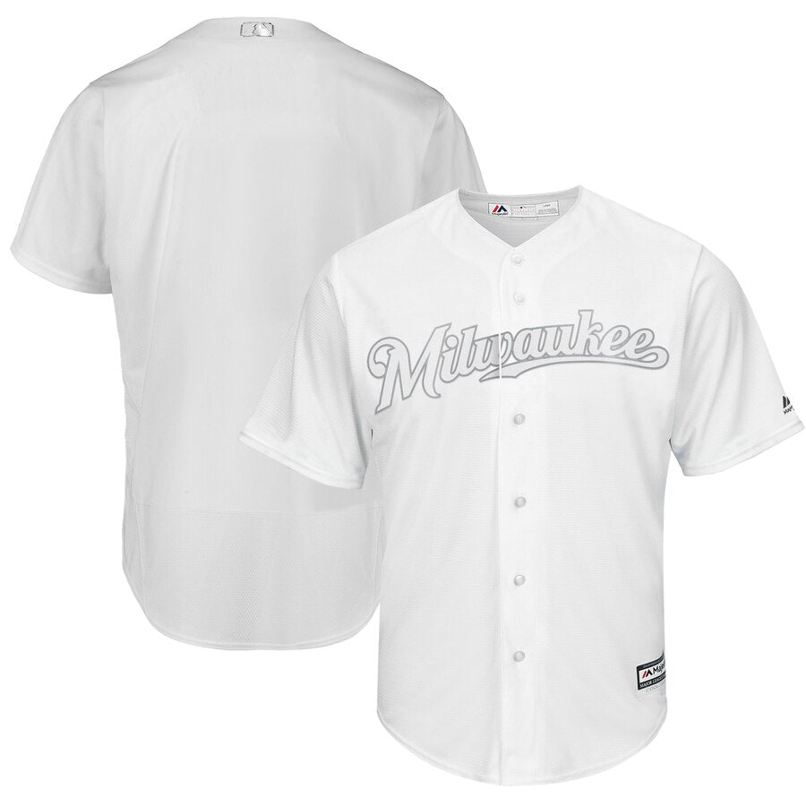 Majestic Milwaukee Brewers white jersey