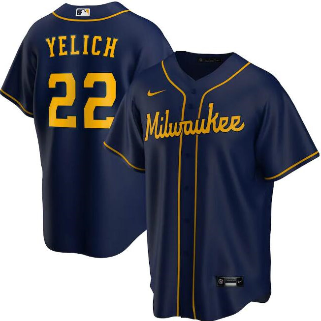Milwaukee Brewers navy jersey
