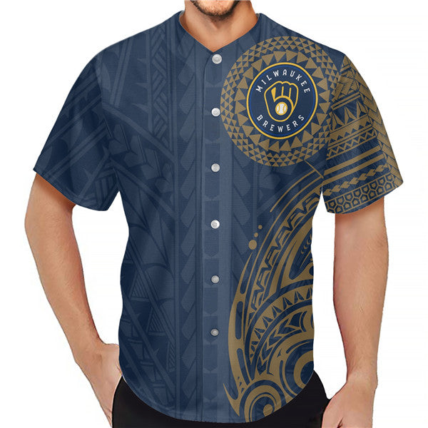 Milwaukee Brewers navy jersey