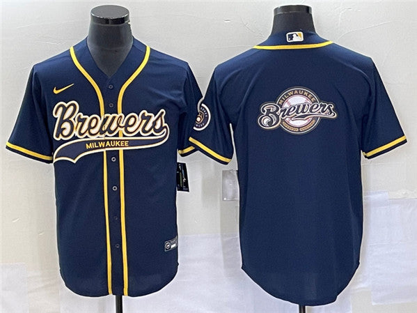 Milwaukee Brewers navy jersey