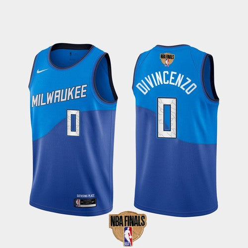 Donte DiVincenzo Milwaukee Bucks blue City Edition jersey