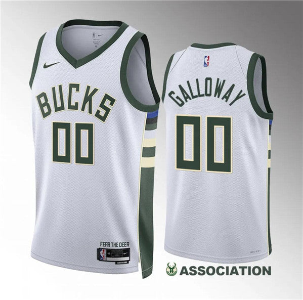 Jaylin Galloway Milwaukee Bucks white jersey