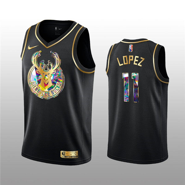 Brook Lopez Milwaukee Bucks black jersey