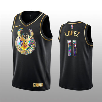 Brook Lopez Milwaukee Bucks black jersey