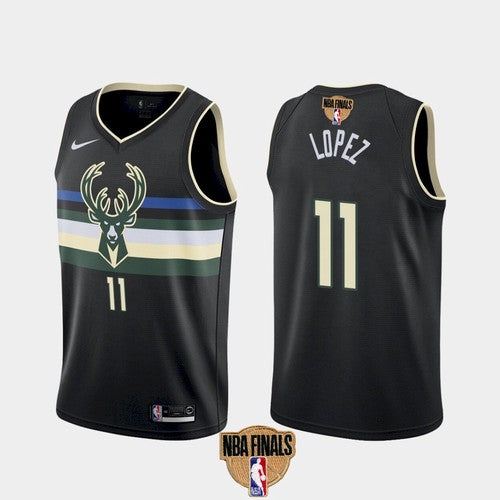 Brook Lopez Milwaukee Bucks black jersey