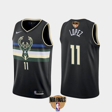 Brook Lopez Milwaukee Bucks black jersey