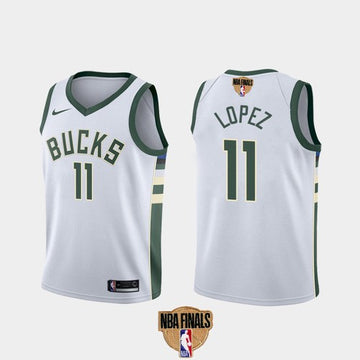 Brook Lopez Milwaukee Bucks white jersey