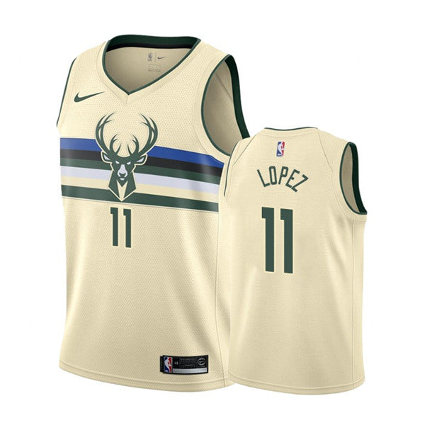 Brook Lopez Milwaukee Bucks white jersey