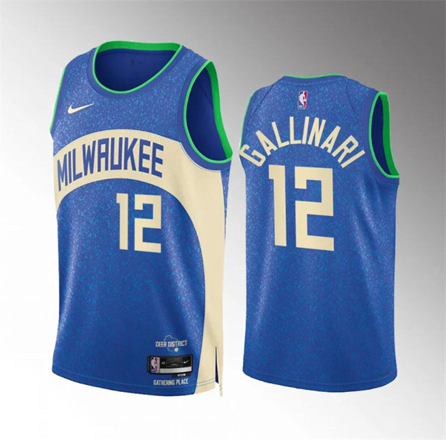 Danilo Gallinari Milwaukee Bucks blue City Edition jersey